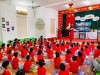 Sân chơi RUNG CHUÔNG VÀNG  của các bé trường Mầm non Hoa Hồng
